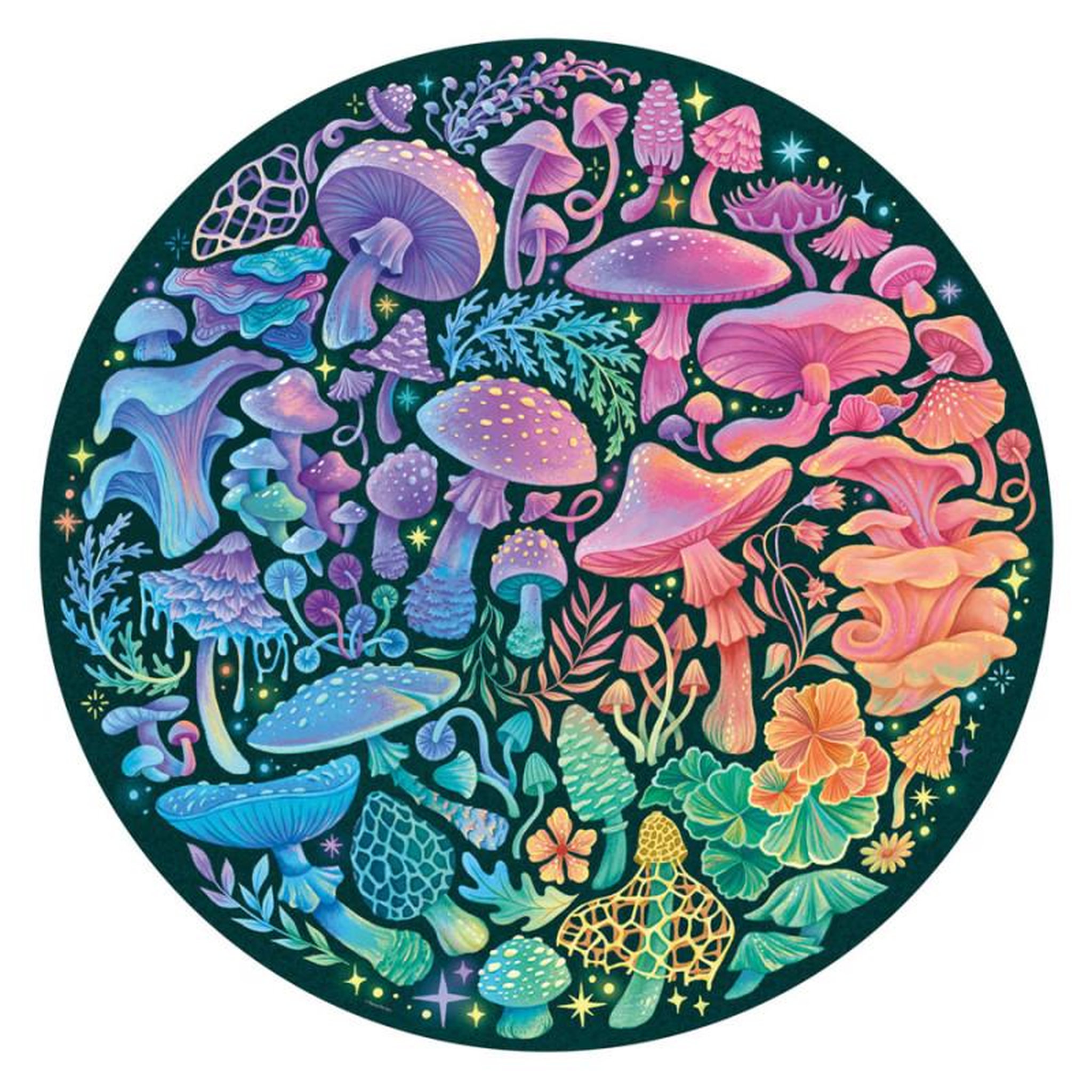 Voir la diapositive 2 : RAVENSBURGER Ravensburger - Jigsaw puzzle Circle of Colors Mushrooms, 500 pcs. 120008224?