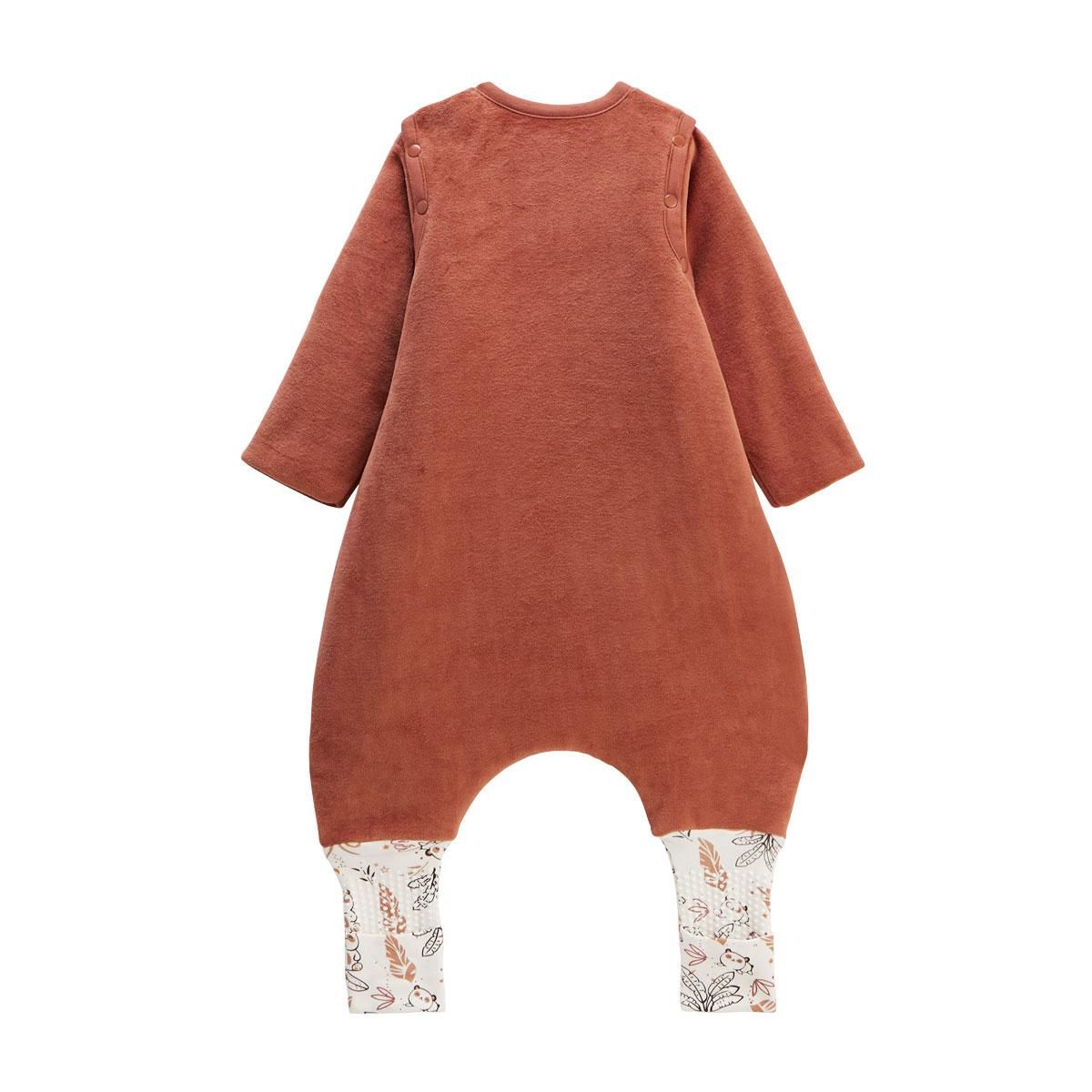 Petit Béguin Turbulette d'hiver en velours avec pieds retroussables et manches amovibles Maloueg