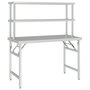 Voir la diapositive 3 : VIDAXL Table de travail de cuisine avec etagere 120x60x145 cm Inox