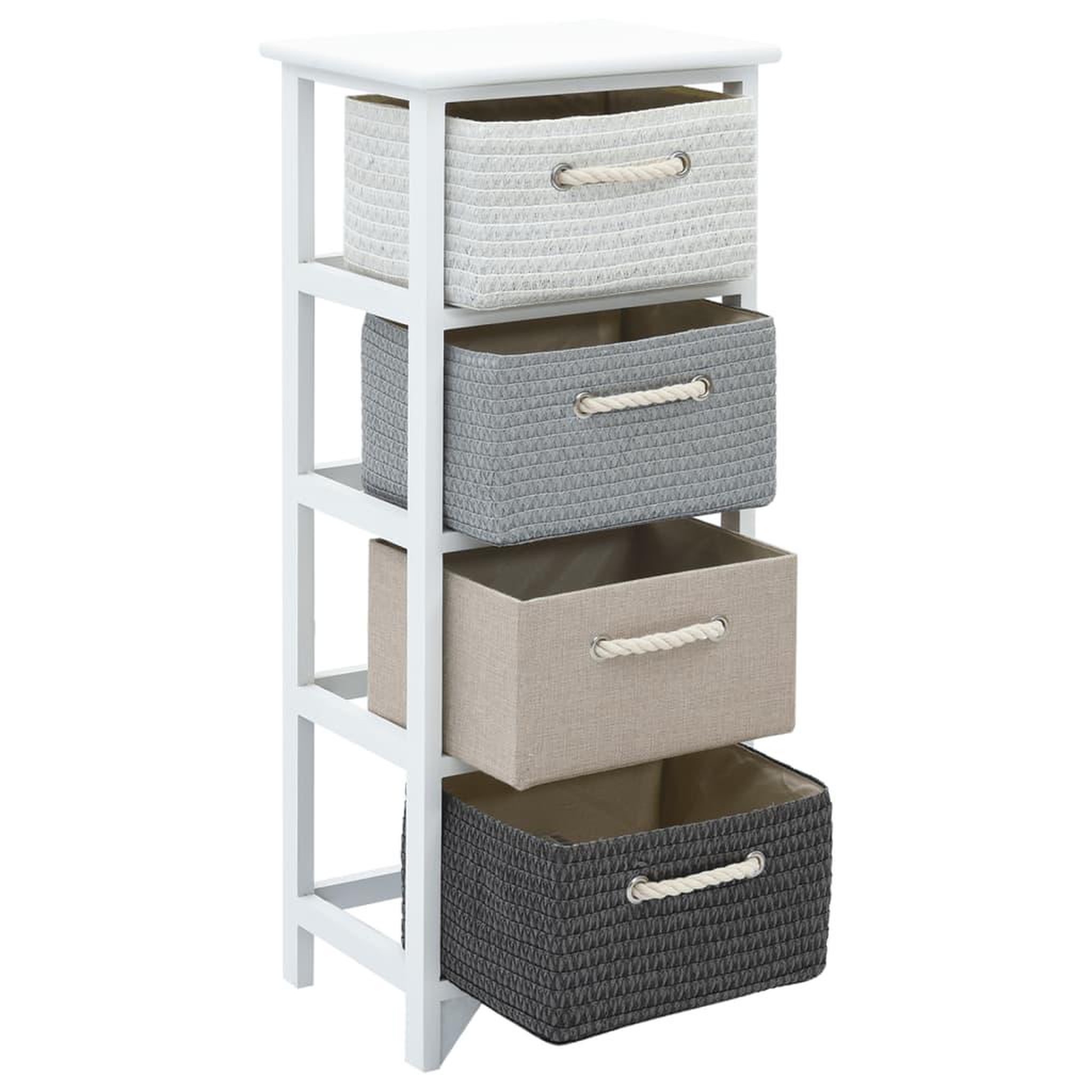Voir la diapositive 4 : VIDAXL Armoire de rangement 4 tiroirs bois