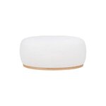 LISA DESIGN Amy - pouf - en tissu bouclette. Coloris disponibles : Blanc