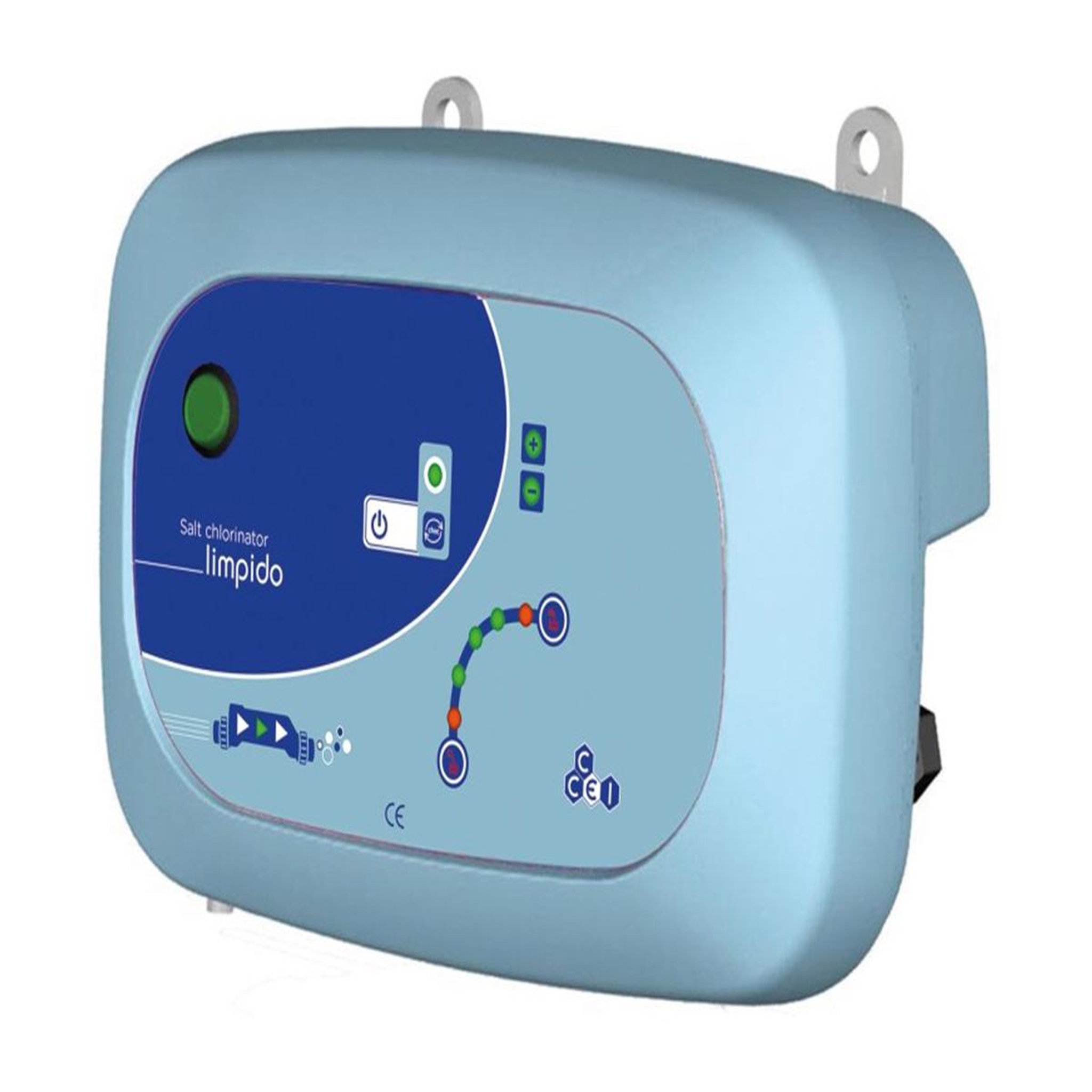 Voir la diapositive 2 : Ccei Electrolyseur au sel limpido m pour piscine 45 m³ - ccei