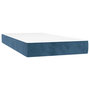 Voir la diapositive 5 : VIDAXL Sommier a lattes de lit et matelas Bleu fonce 200x200cm Velours