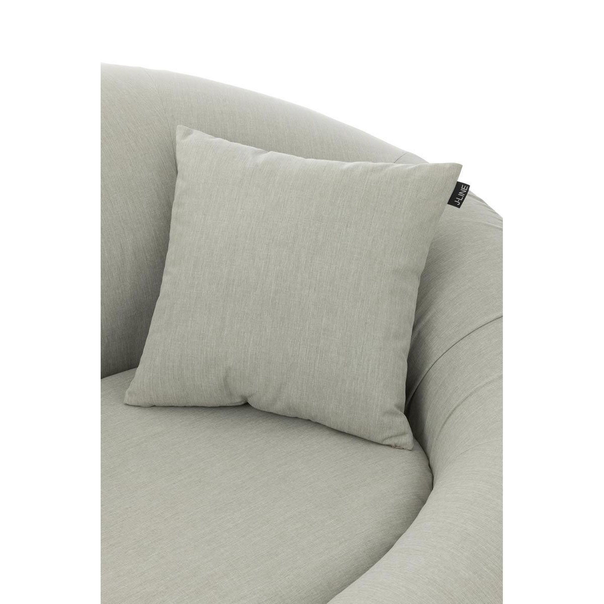 Voir la diapositive 3 : J-LINE Coussin déco  poly  50x50cm gris