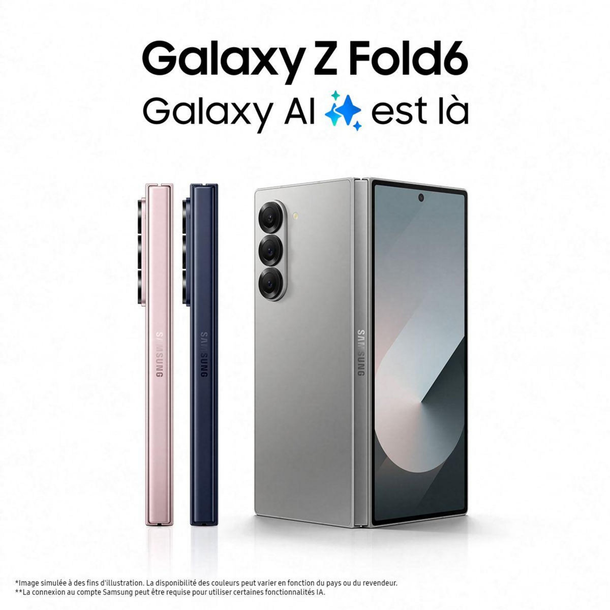 Samsung Smartphone Galaxy Z Fold6 Bleu nuit 1To
