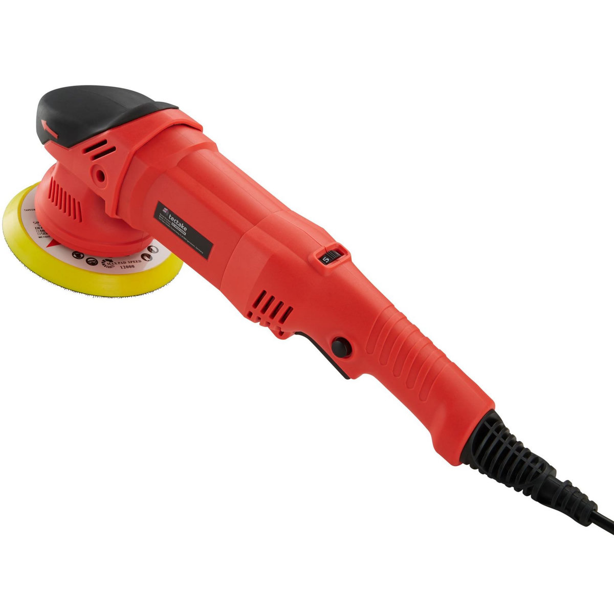 tectake Lustreuse Polisseuse Rotative avec accessoires 710 W noir/rouge