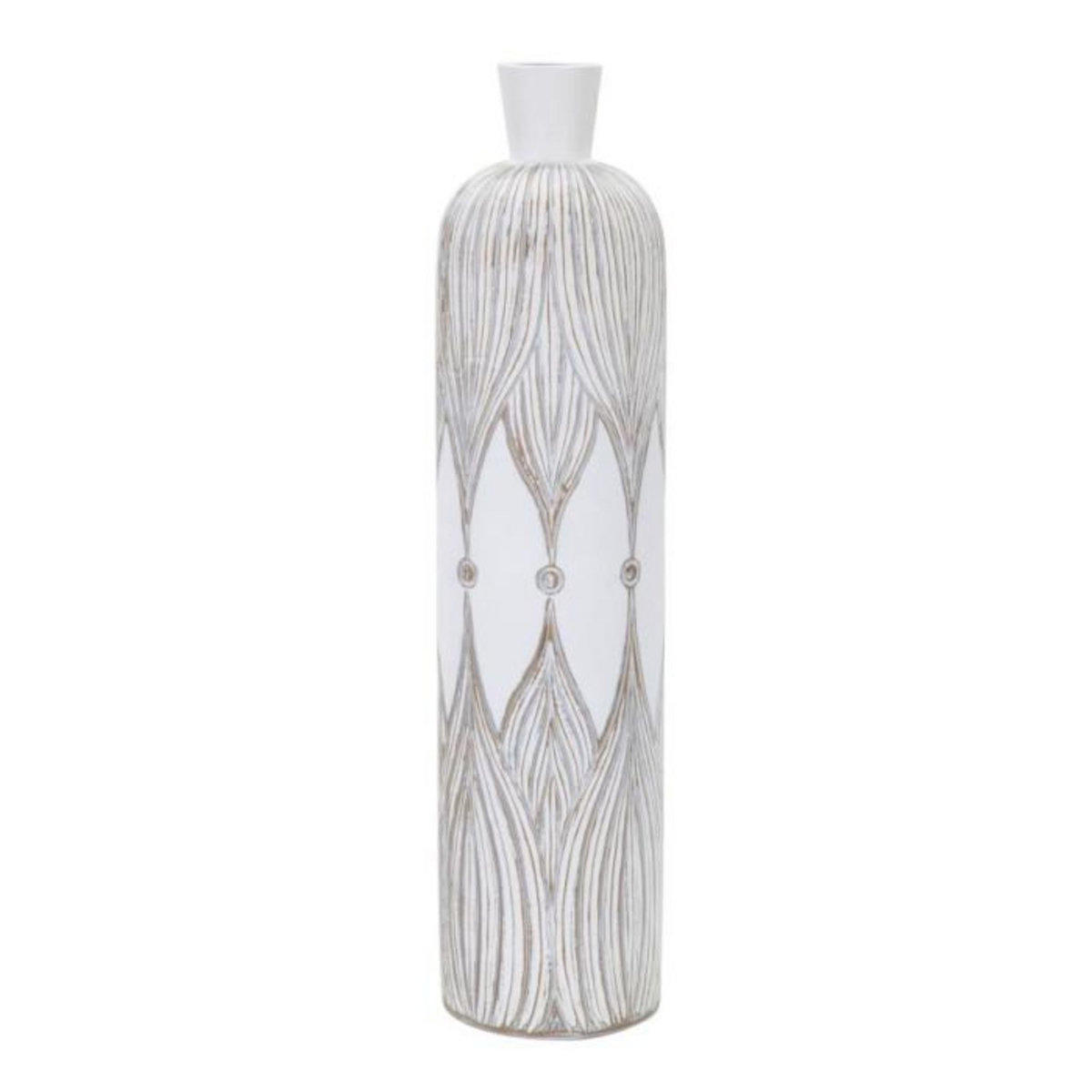 Paris Prix Vase Déco à Motifs  Atene  60cm Blanc