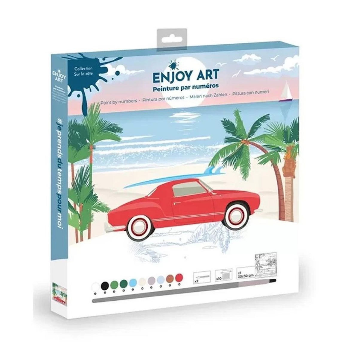 Oz International Peinture par numeros 30x30cm Bord de mer