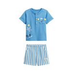 Petit Béguin Ensemble enfant t-shirt et short Biscarosse. Coloris disponibles : Bleu
