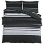 Voir la diapositive 2 : VIDAXL Ensemble de housse de couette noir et blanc 140x200 cm Coton