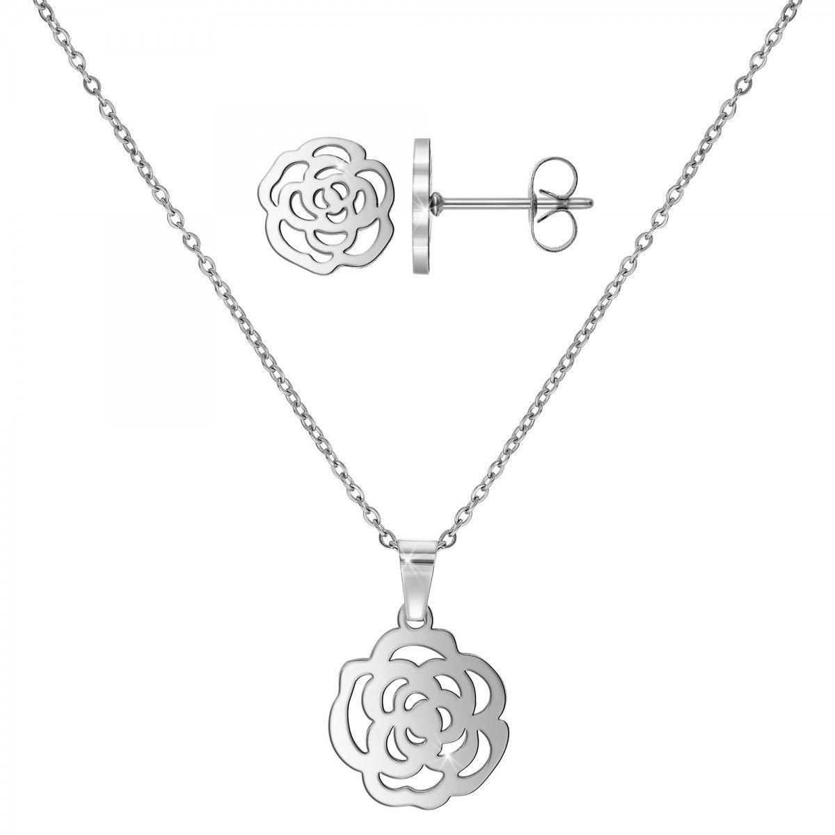 SC BOHEME Parure fleur en acier inoxydable par SC Bohème