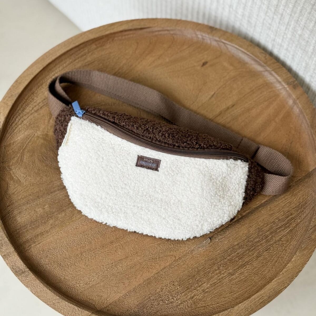 Petit Béguin Sac banane enfant en sherpa Cracotte