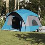 Voir la diapositive 4 : VIDAXL Tente de cabine familiale 6 personnes bleu impermeable