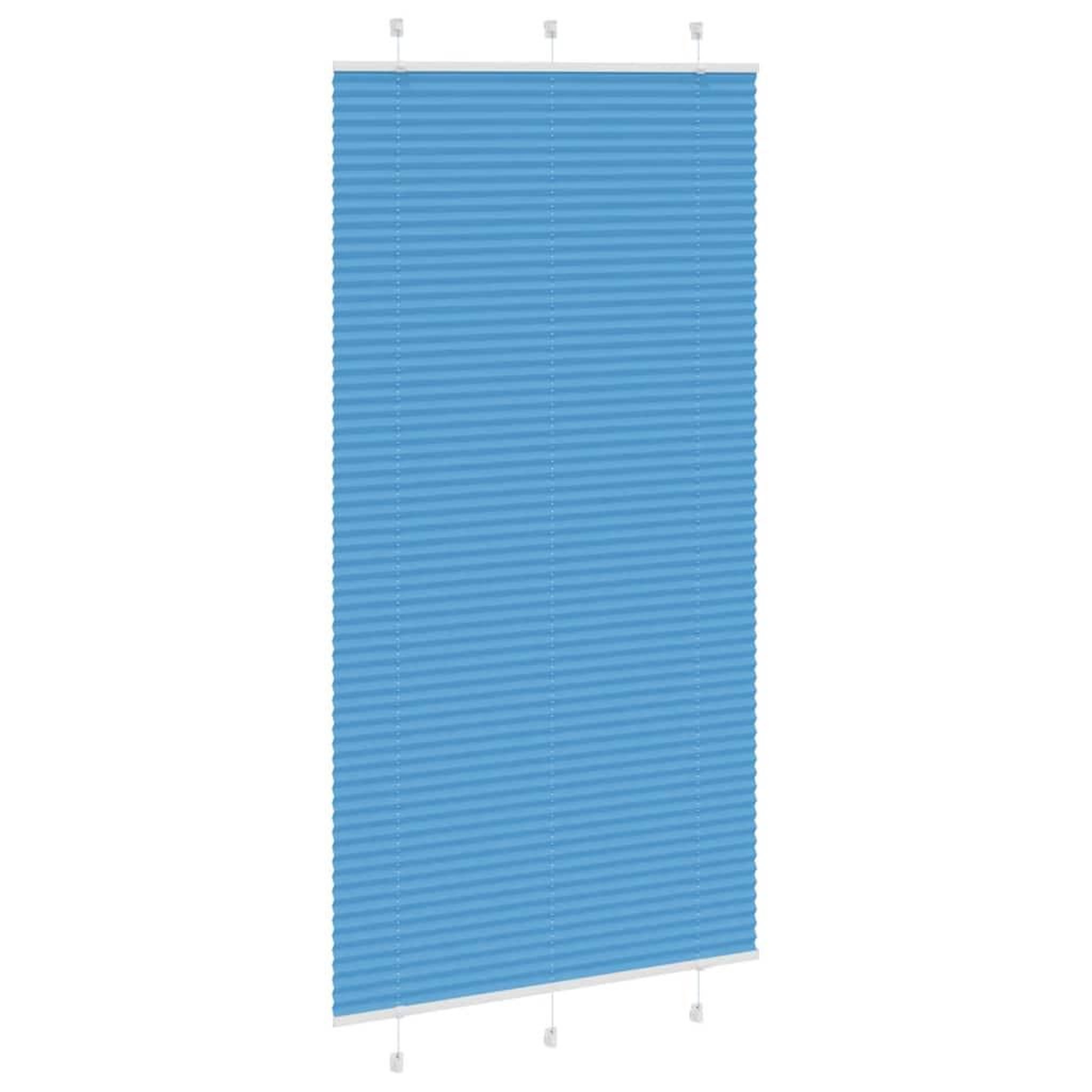 Voir la diapositive 3 : VIDAXL Store plisse bleu 105x200 cm largeur du tissu 104,4cm polyester