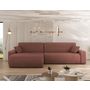 Voir la diapositive 3 : BEST MOBILIER Artemisa - canapé d'angle réversible 5 places convertible avec coffre en velours côtelé