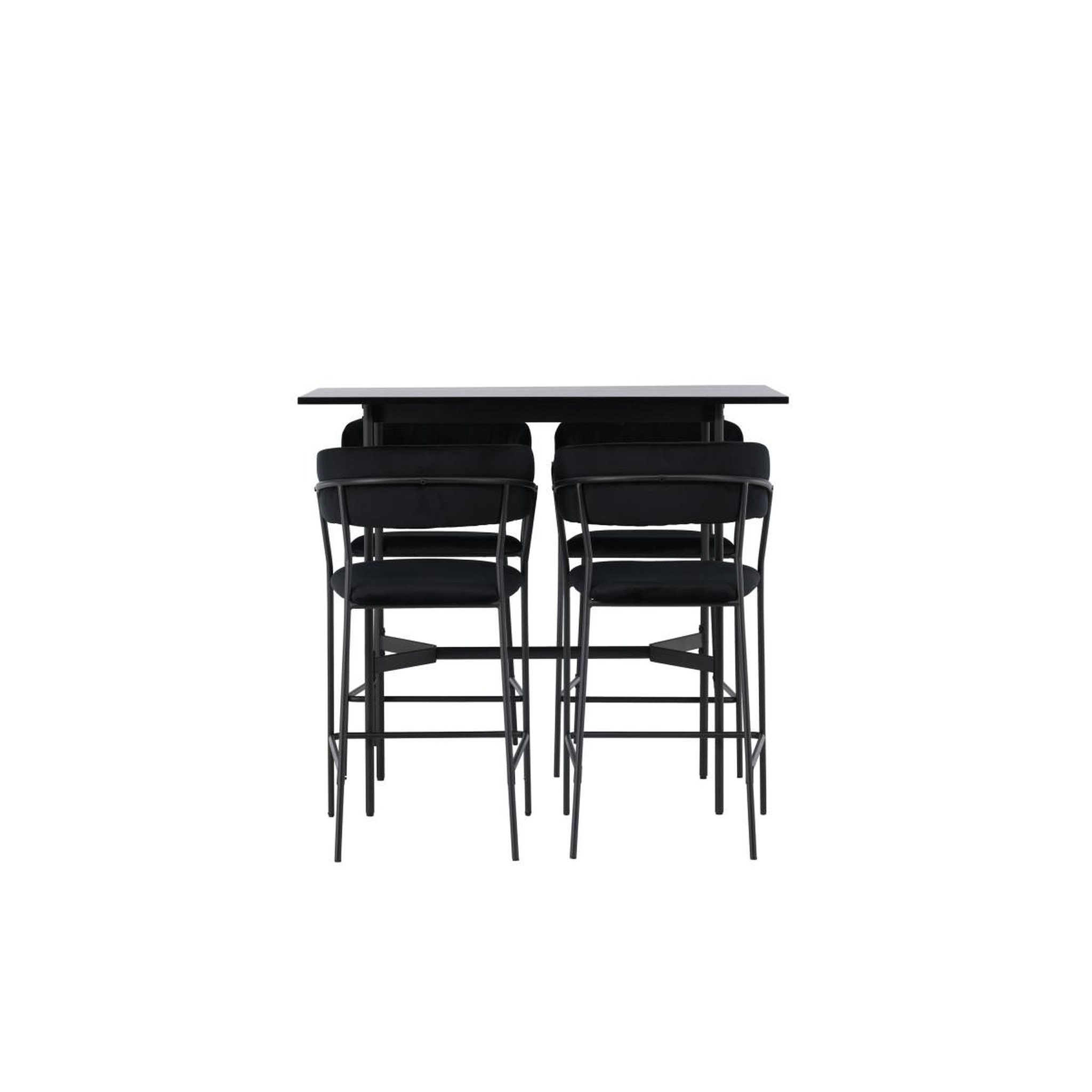 Voir la diapositive 3 : Paris Prix Ensemble table de bar & 4 chaises  rax & lui  120cm noir