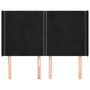 Voir la diapositive 3 : VIDAXL Tete de lit avec oreilles Noir 147x16x118/128 cm Velours