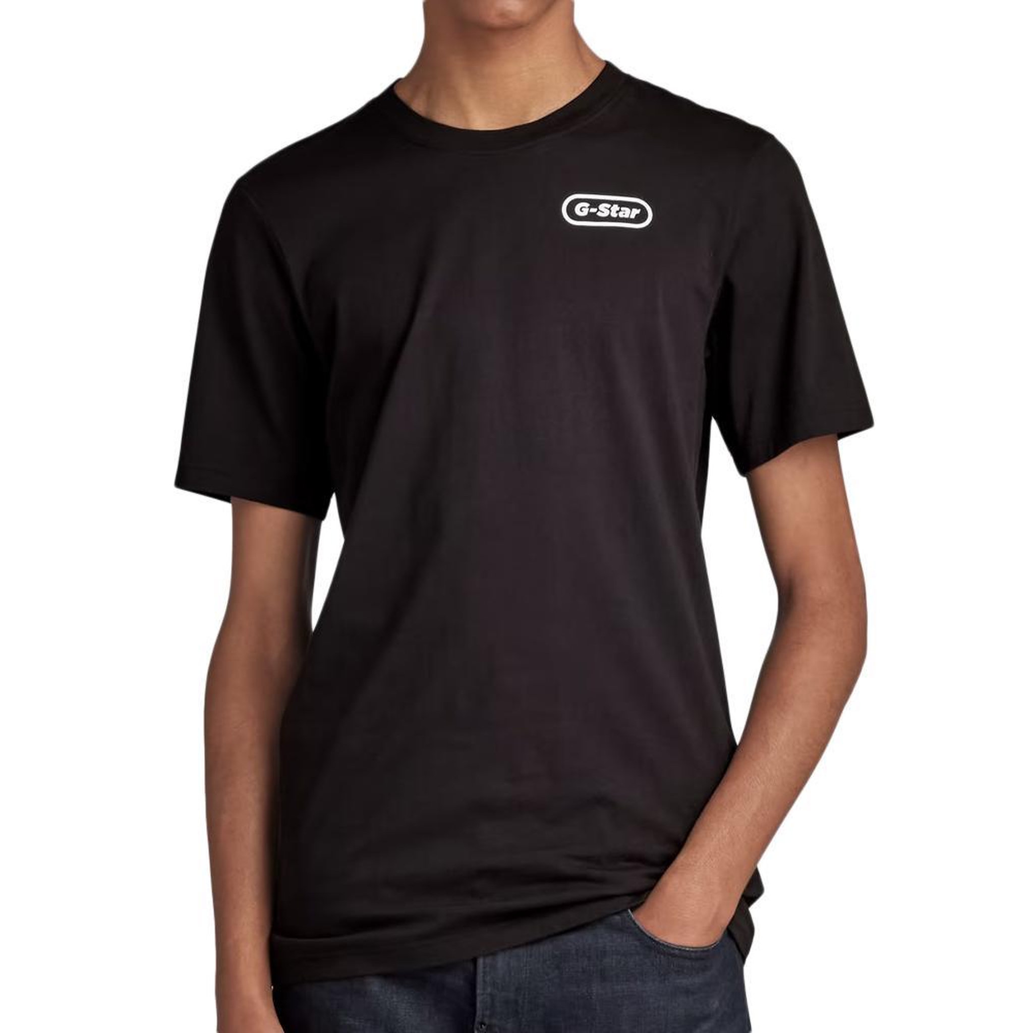 G-Star Raw T-shirt noir homme g-star rew back. Coloris disponibles : Noir
