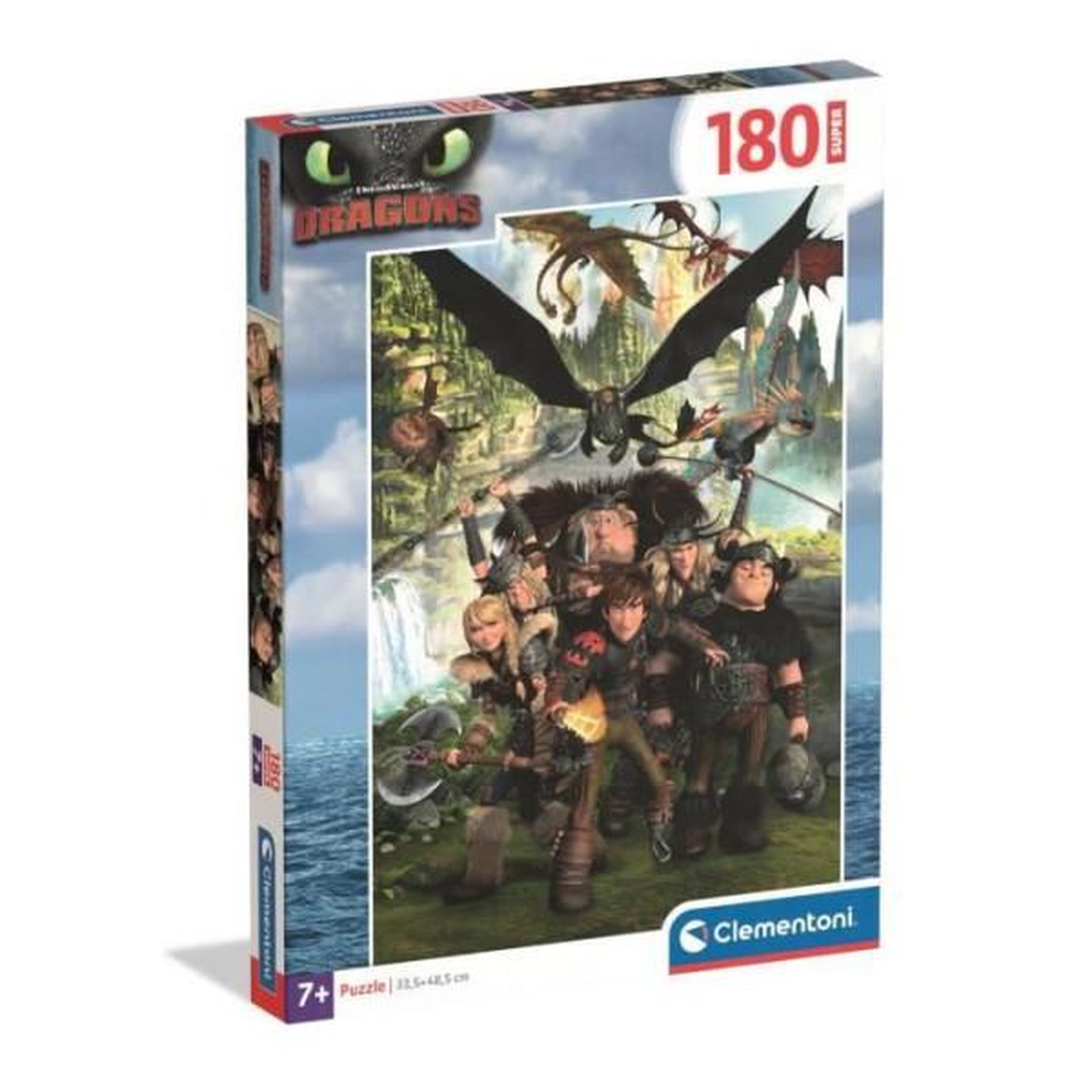 CLEMENTONI Clementoni - 180 pieces super - dragons