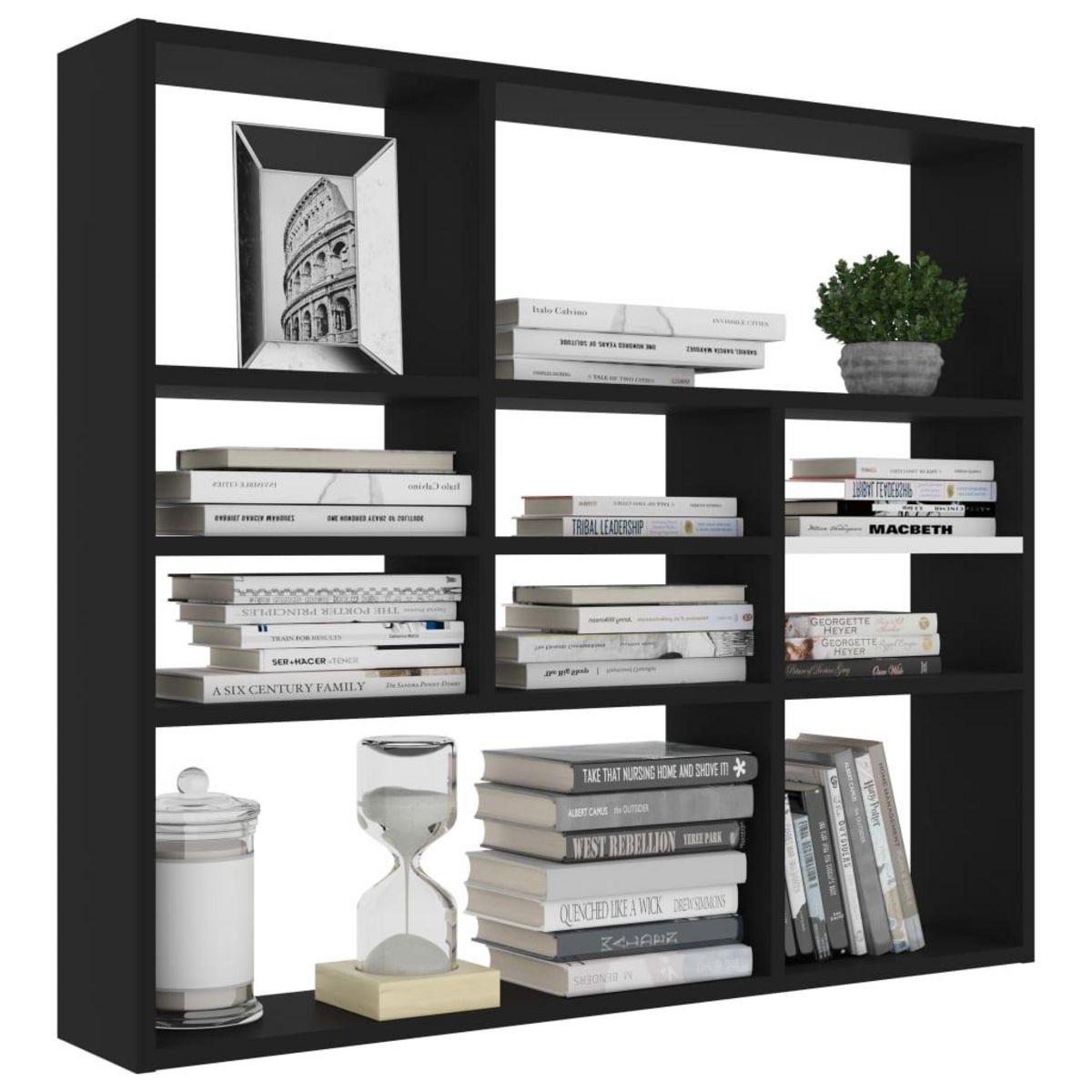 VIDAXL Etagere murale Noir 90x16x78 cm Bois d'ingenierie