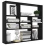Voir la diapositive 3 : VIDAXL Etagere murale Noir 90x16x78 cm Bois d'ingenierie
