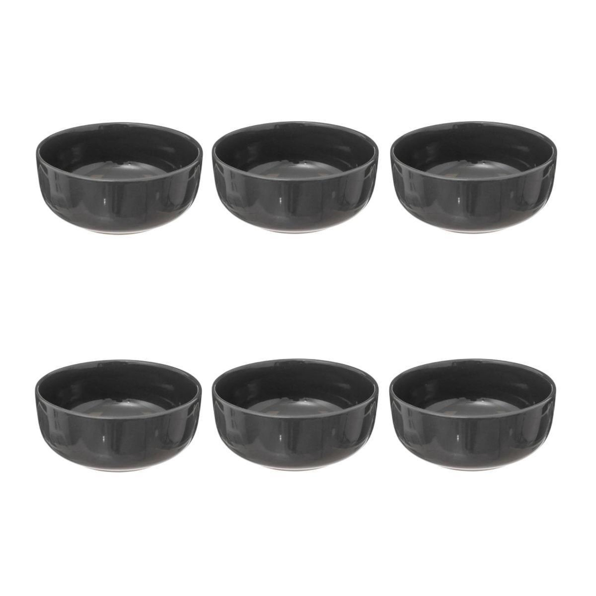 SECRET DE GOURMET Lot de 6 coupelles  marie  15cm gris