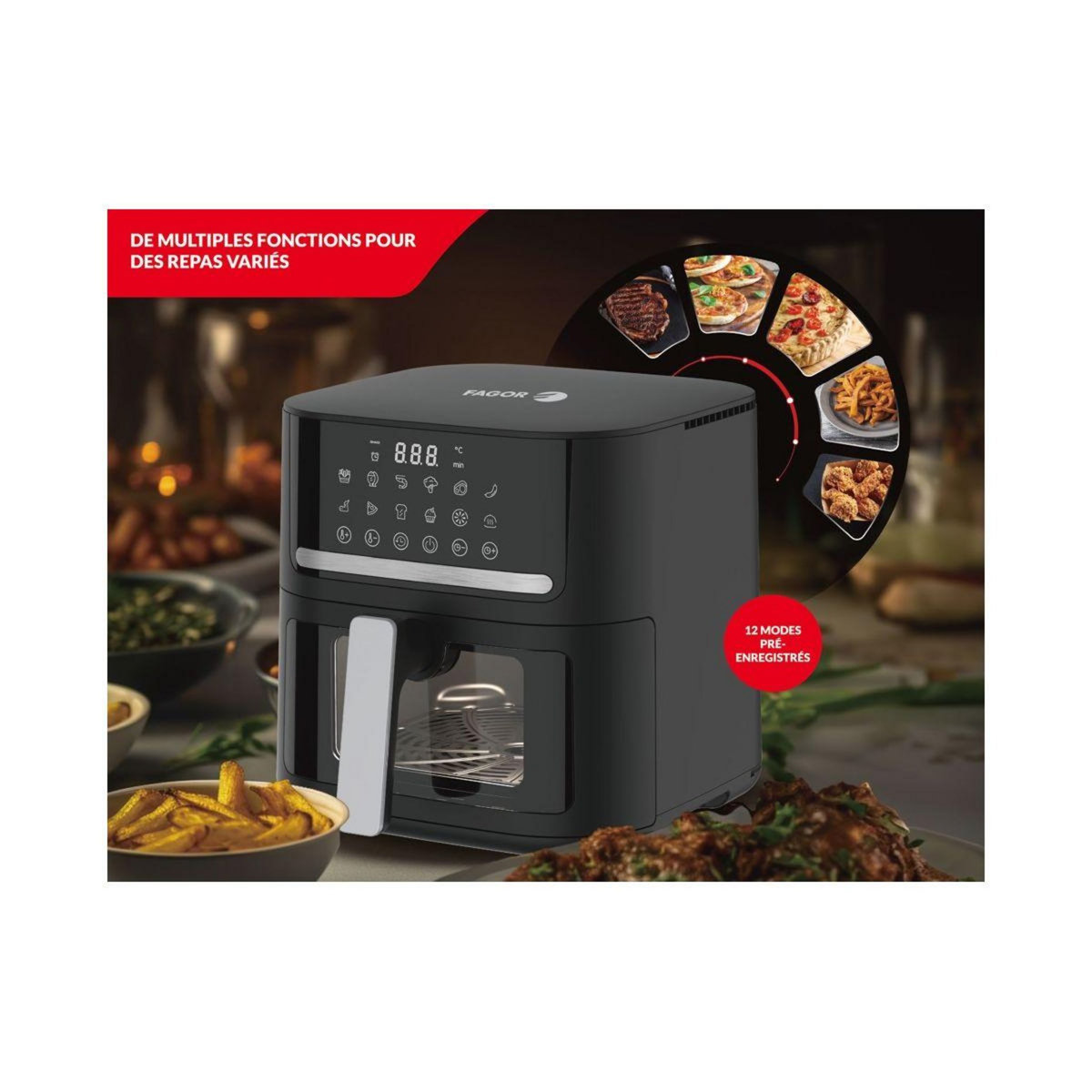 Fagor Friteuse sans huile Air Fryer 6.5L