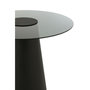 Voir la diapositive 2 : Paris Prix Table d'Appoint en Verre  Flat Cap  60cm Noir