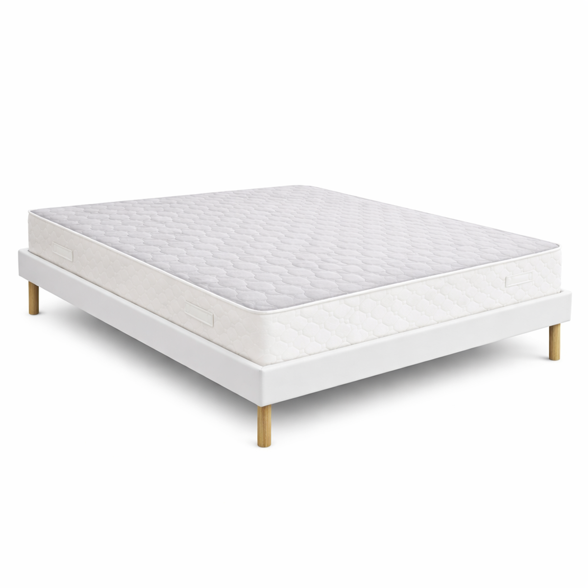 KING OF DREAMS Ensemble Sommier Tapissier et Matelas Soutien Très Ferme Haute