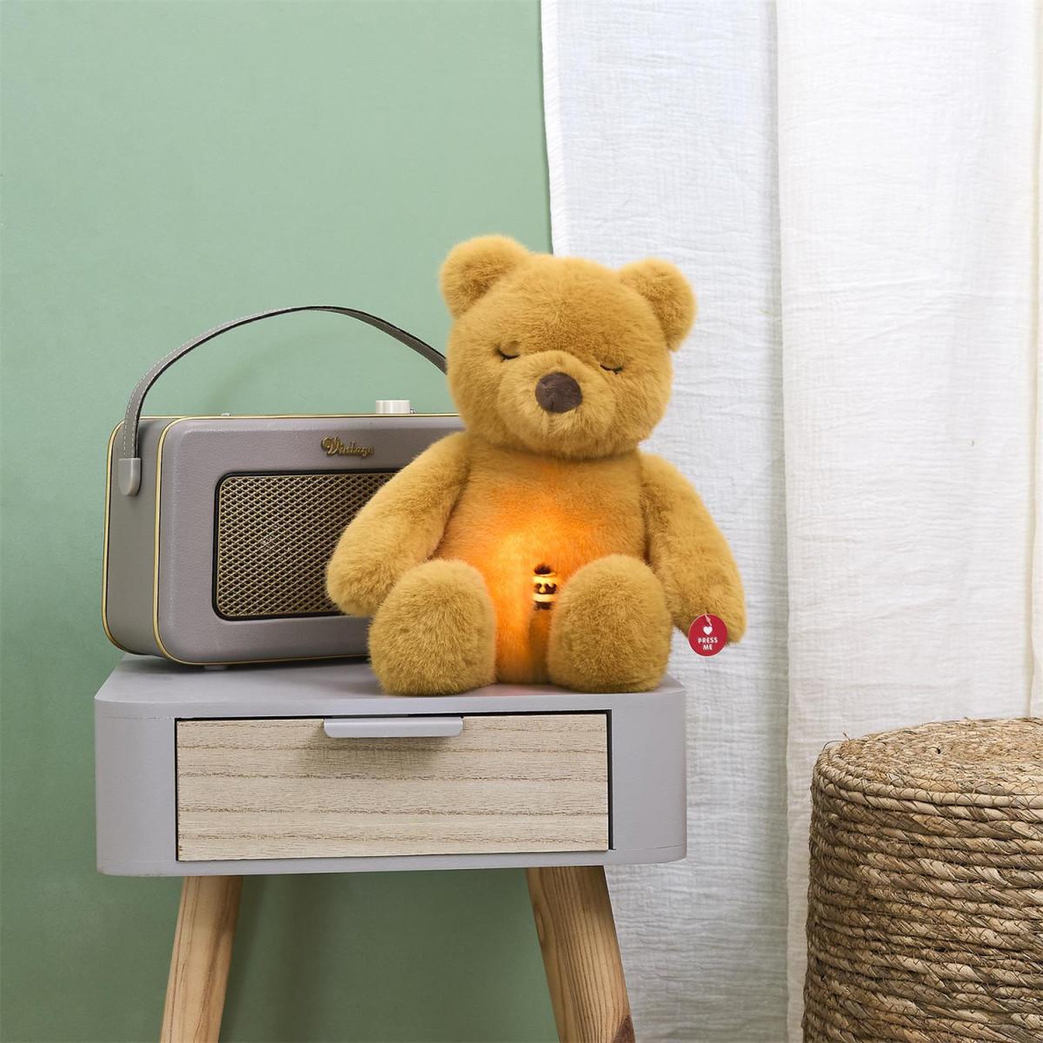 Voir la diapositive 6 : Jeux 2 momes Peluche Animée Ourson  Ronfleur  25cm Marron