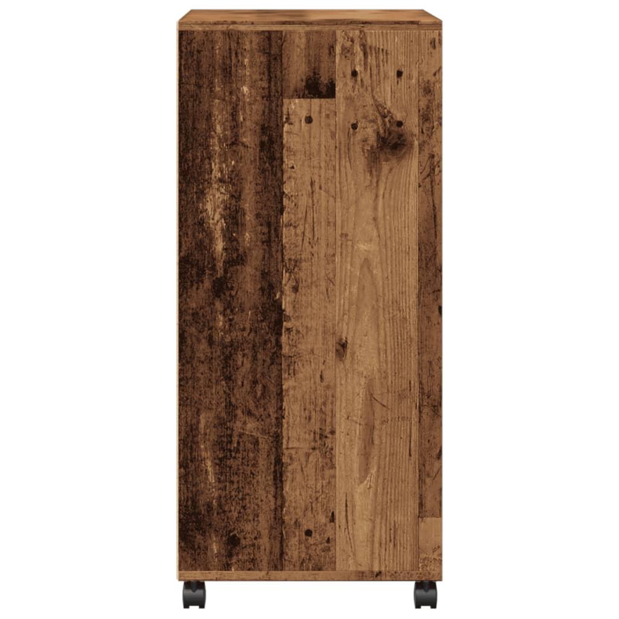 Voir la diapositive 5 : VIDAXL Armoire a roulettes vieux bois 55x40x91 cm bois d'ingenierie