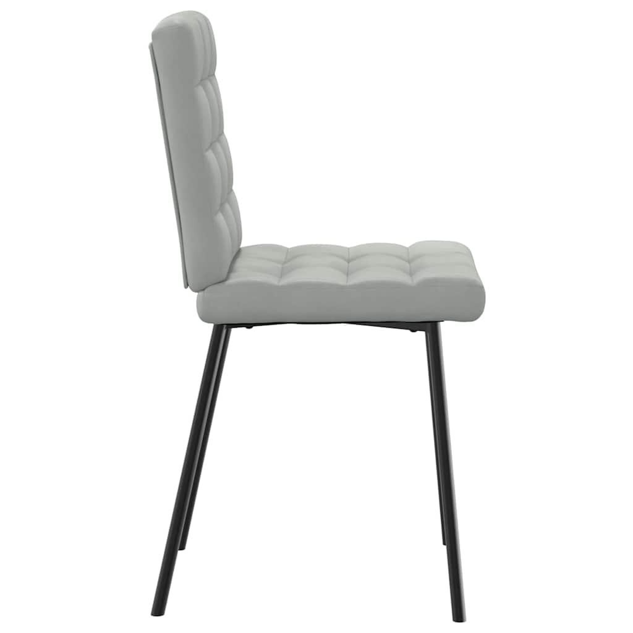 Voir la diapositive 5 : VIDAXL Chaises a manger lot de 2 Gris clair Velours