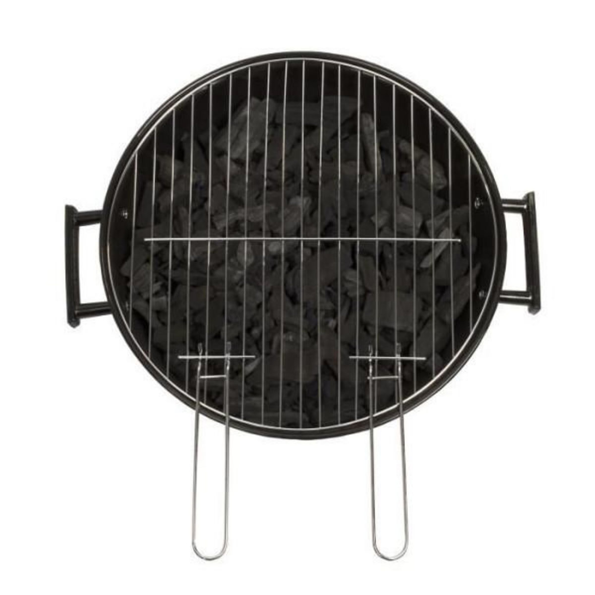 AAAAA Barbecue a charbon - LIVOO - DOC172K - ø41 cm - Grille en acier chromé - Hauteur 69,5 cm - Poignées - 2 roues crantées