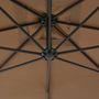Voir la diapositive 5 : VIDAXL Parasol de jardin en porte-a-feux avec poteau en acier taupe
