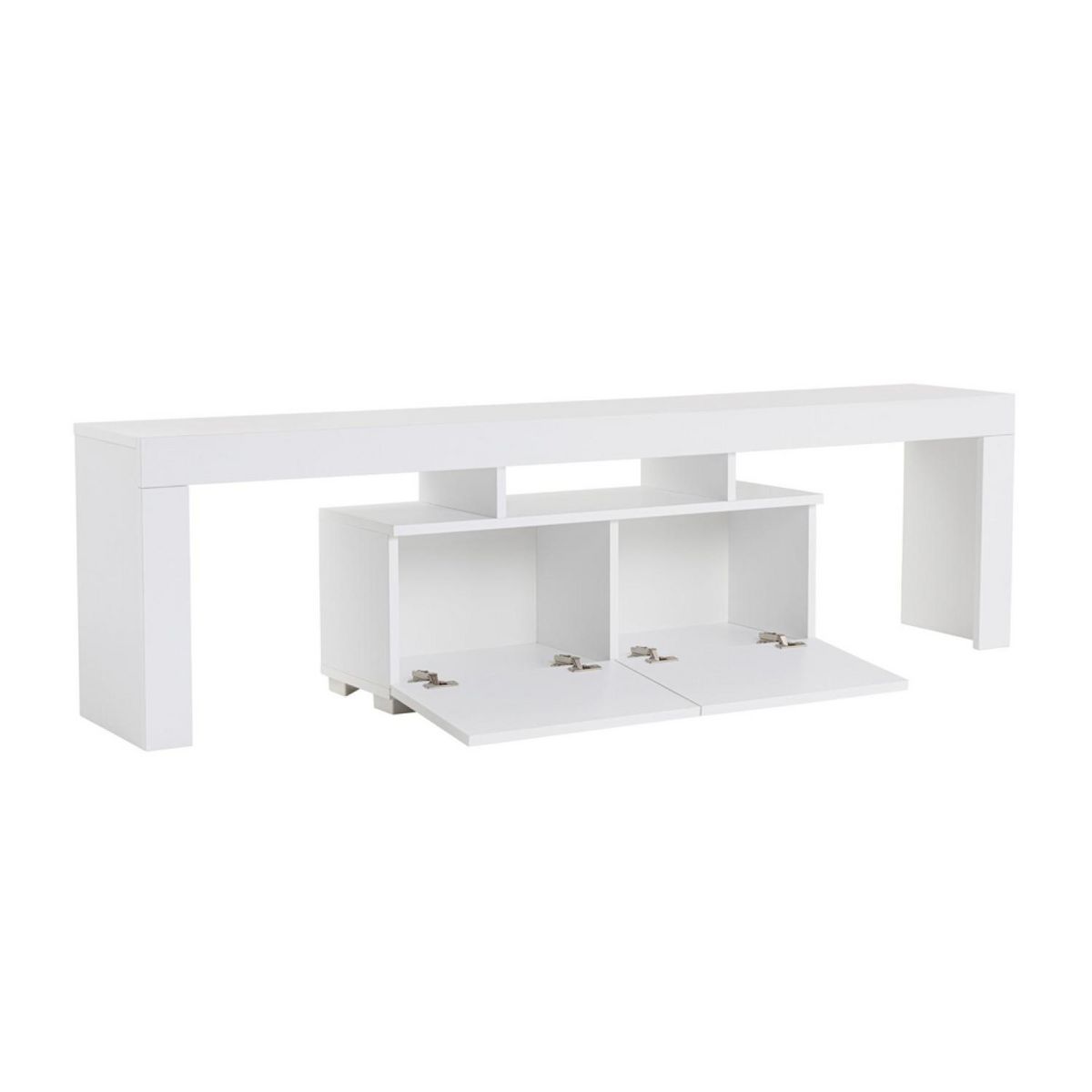 CONCEPT USINE Meuble TV avec placards blanc 180cm BASO