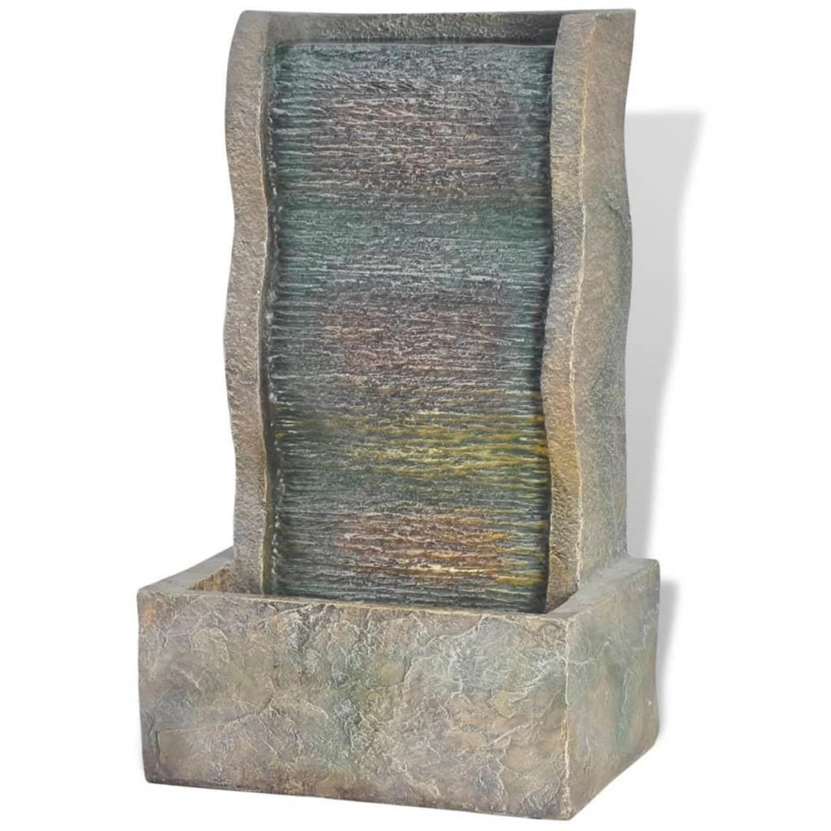 VIDAXL Fontaine d'interieur avec lampe LED Polyresine