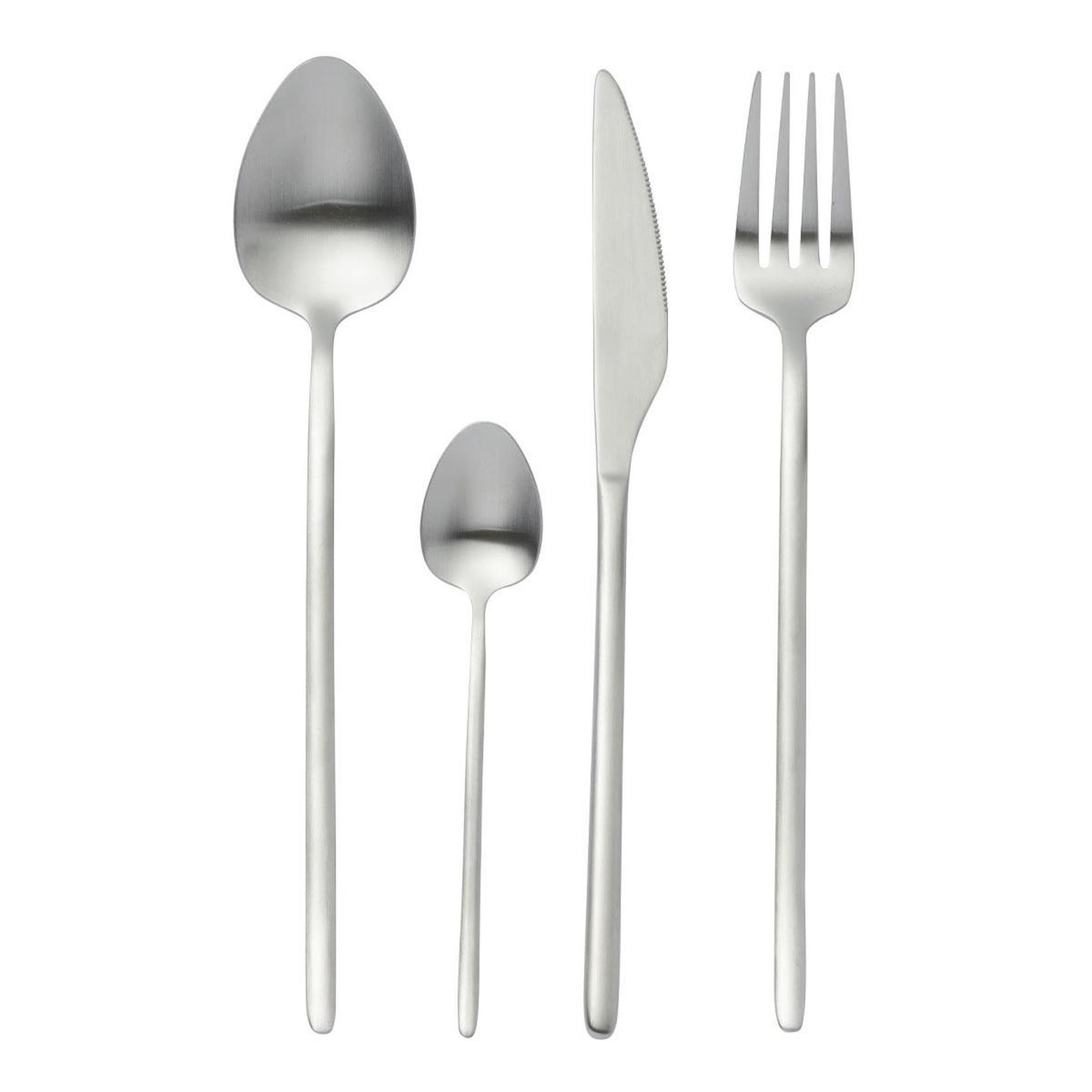 J-LINE Ménagère 24 Pièces en Inox  Irvin Mat  27cm Argent