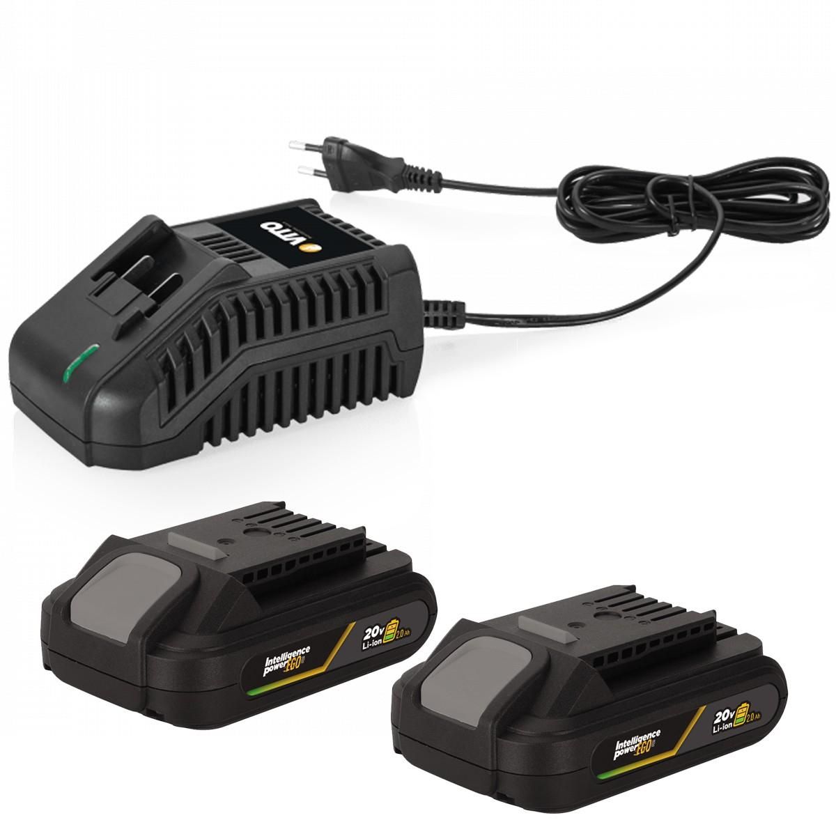 VITO Garden Taille Haies sans fil 20V Lame 51Cm + 2 Batteries lithium 2.0Ah + Chargeur Rapide VITO