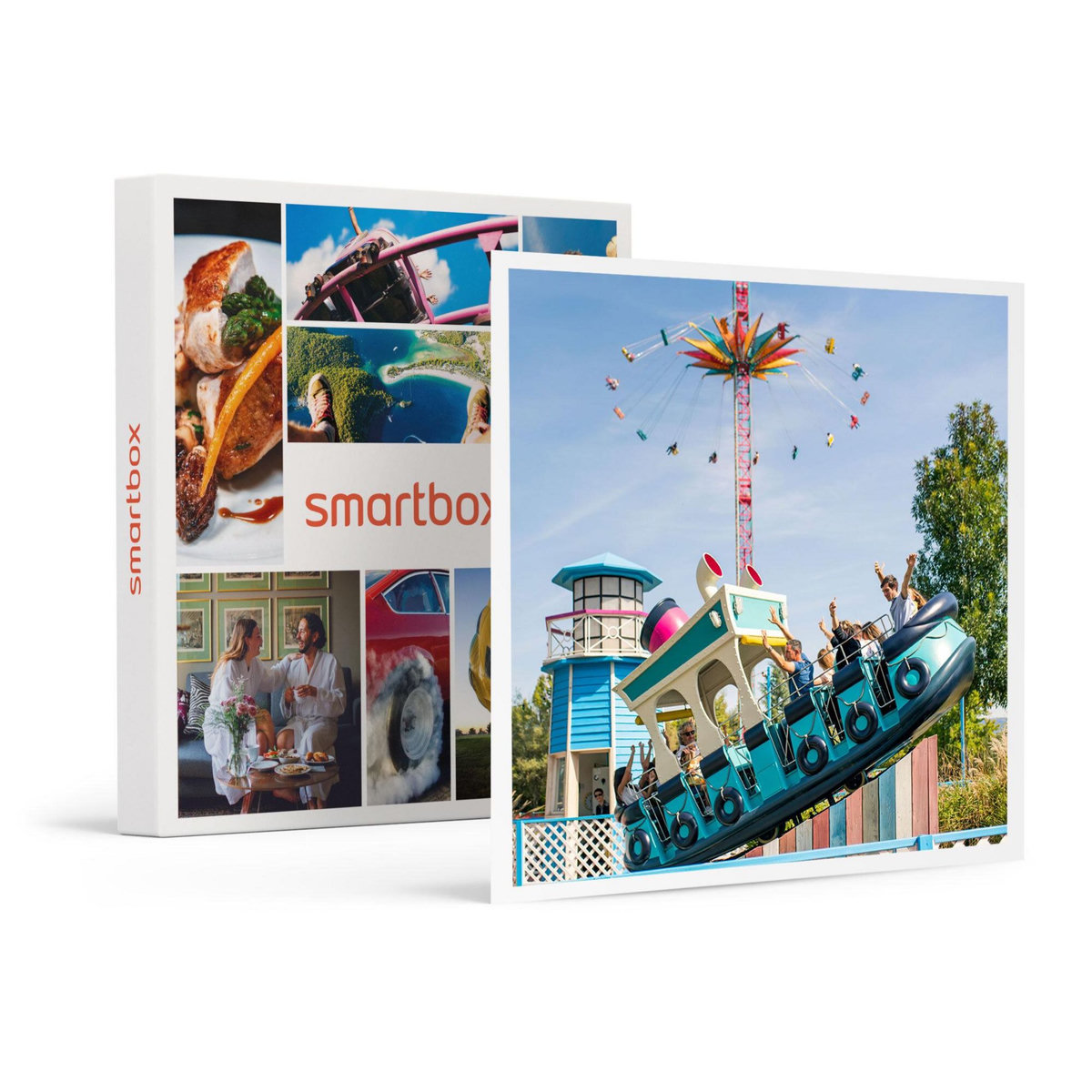 Smartbox Journée amusante en famille : 2 entrées adulte et 2 entrées enfant en 2024 pour le parc Walibi Rhône-Alpes - Coffret Cadeau Sport & Aventure