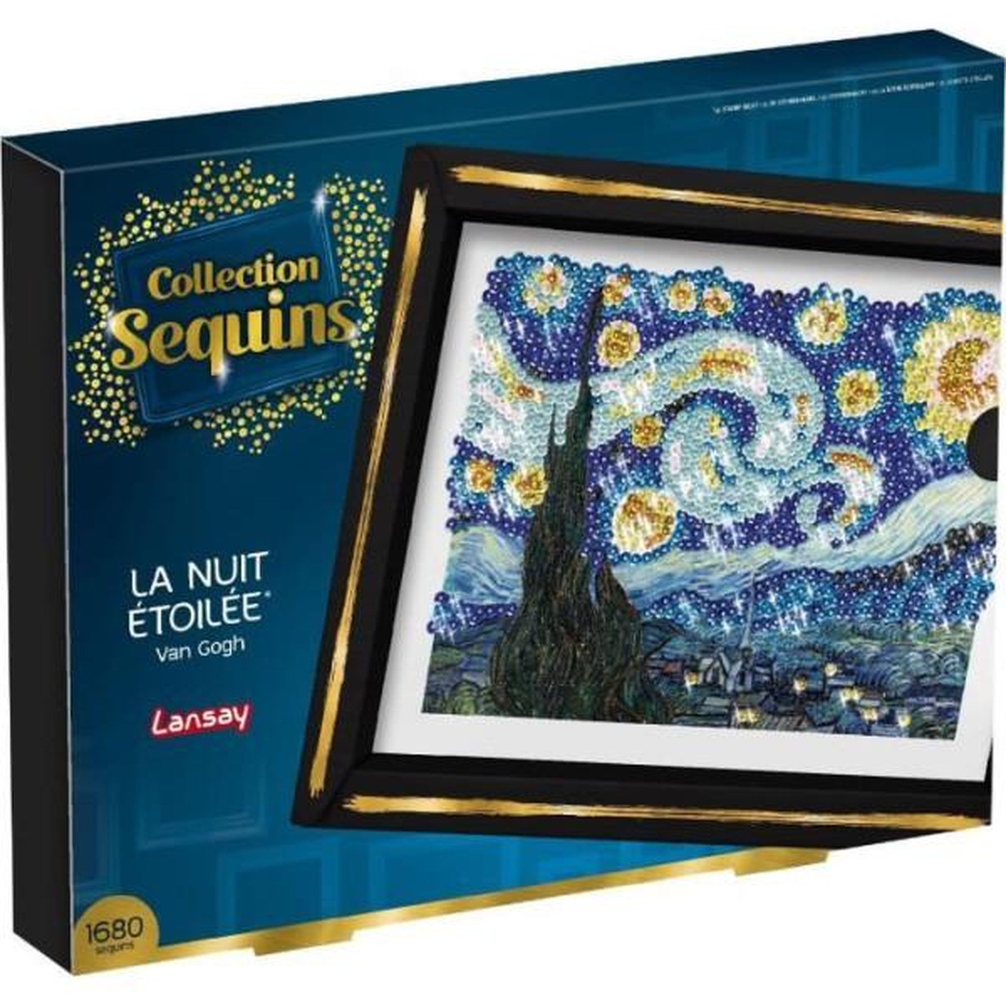 LANSAY Kit loisir créatif - LANSAY - Collection Sequins - La nuit étoilée - Van Gogh - Des 14 ans