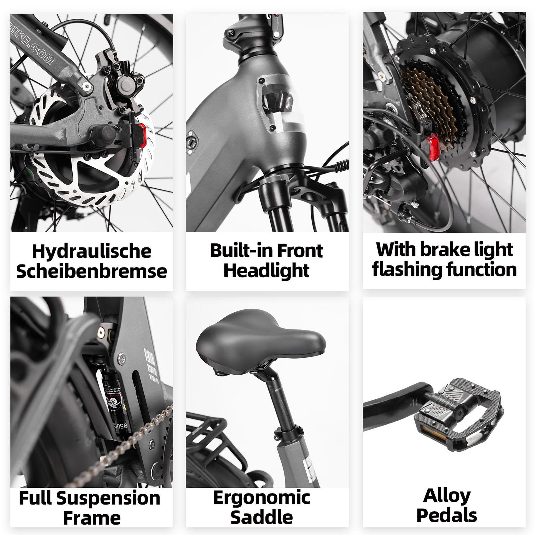 Voir la diapositive 6 : TTGO Vélo électrique pliant TTGO F7 250 W