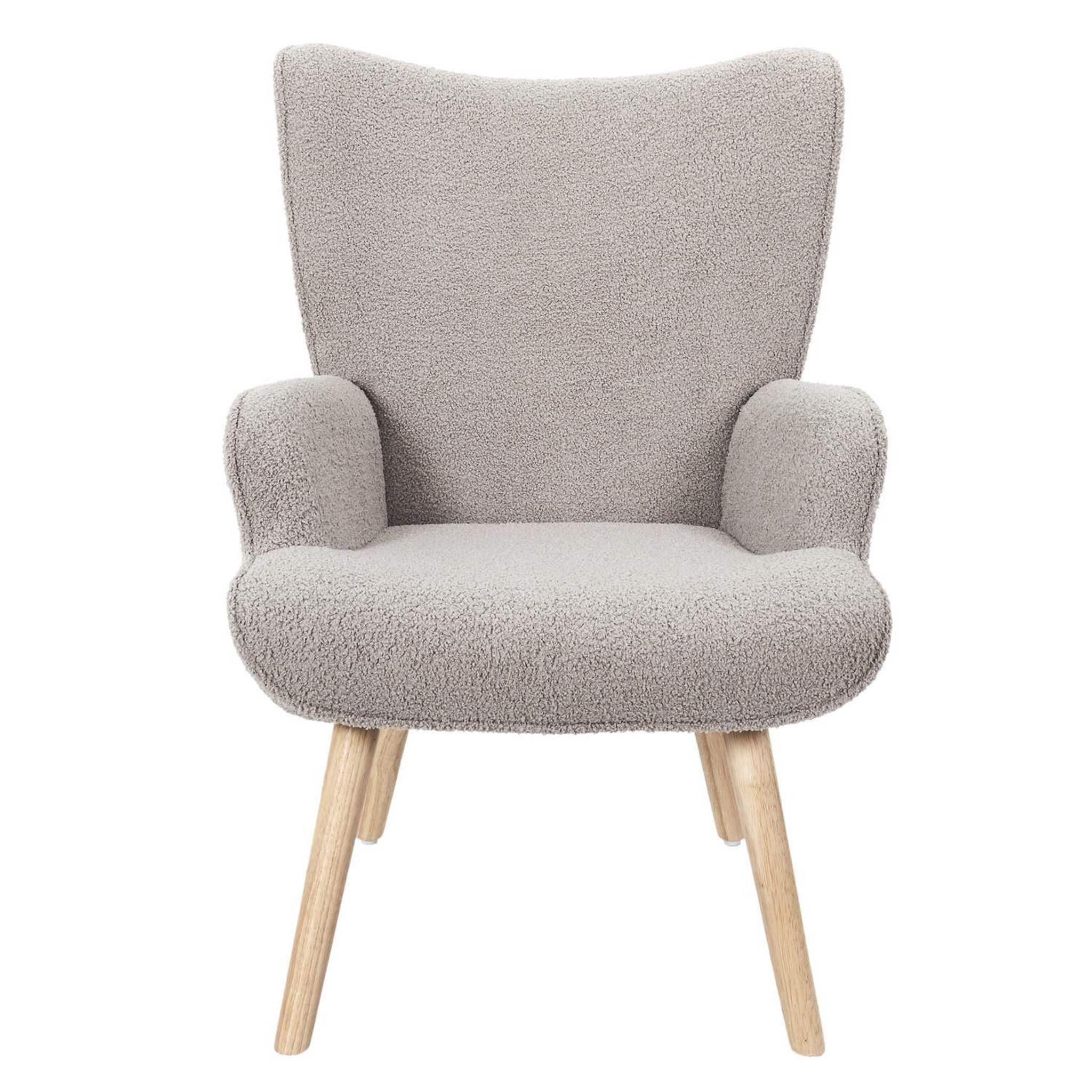 Voir la diapositive 3 : The Home Deco Factory Fauteuil de salon en bouclette rhea