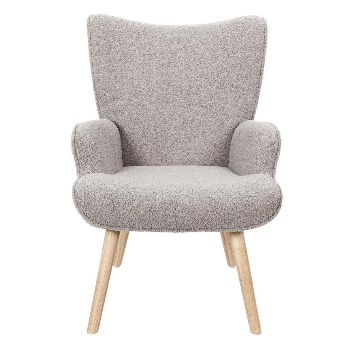 The Home Deco Factory Fauteuil de salon en bouclette RHEA