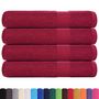 Voir la diapositive 2 : VIDAXL Serviettes de sauna 4 pcs bordeaux 80x200cm 360 g m² 100% coton