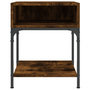 Voir la diapositive 4 : VIDAXL Table de chevet chene fume 40x41x50 cm bois d'ingenierie