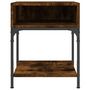 Voir la diapositive 4 : VIDAXL Table de chevet chene fume 40x41x50 cm bois d'ingenierie