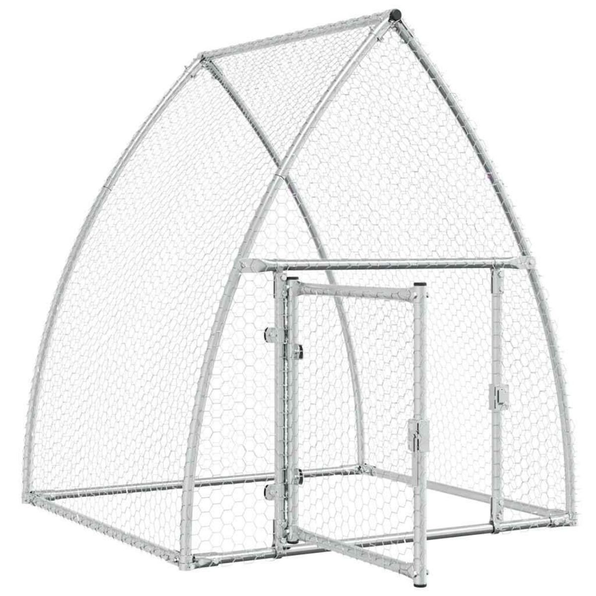 VIDAXL Cage pour poules argente 100x105x120 cm acier galvanise