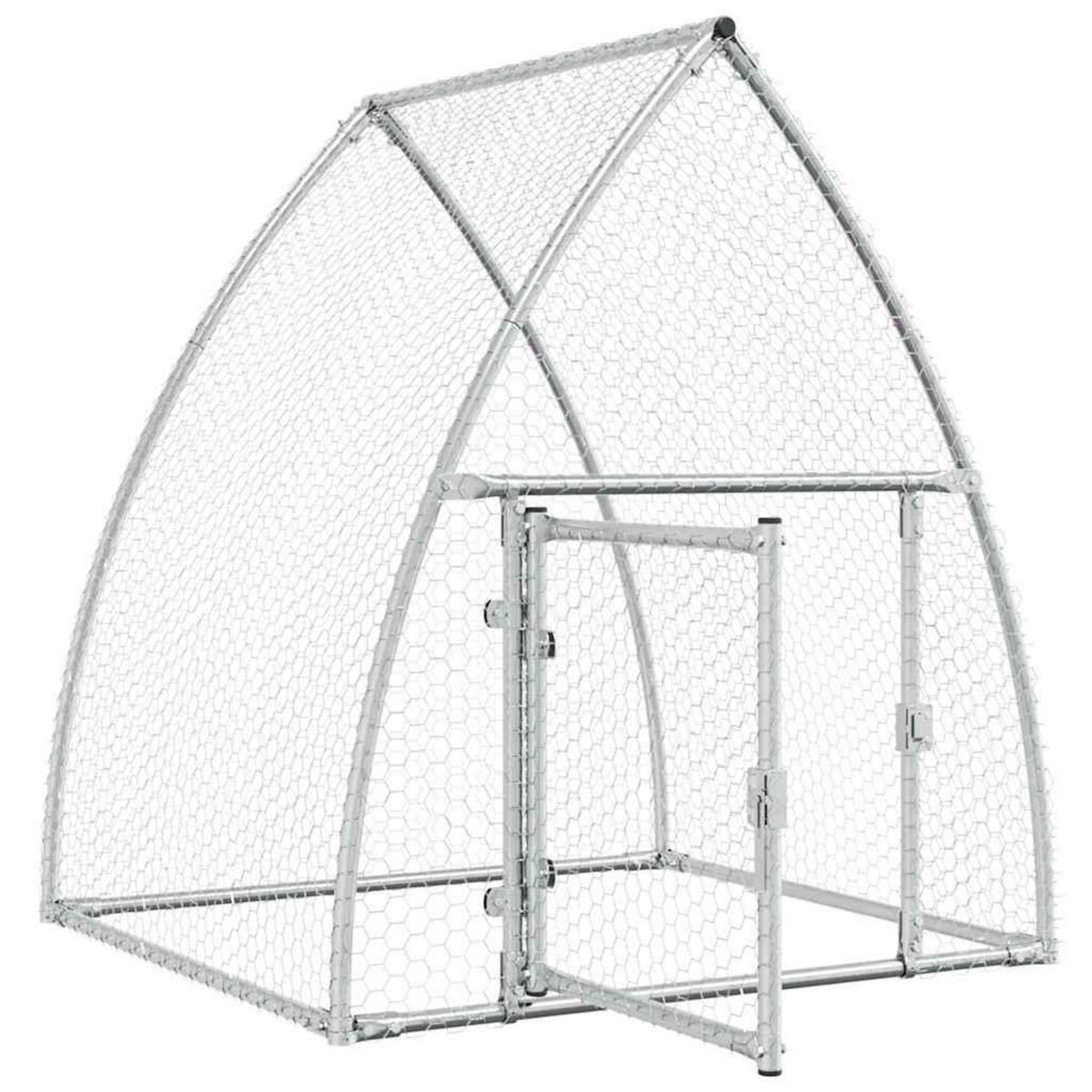 VIDAXL Cage pour poules argente 100x105x120 cm acier galvanise
