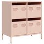 Voir la diapositive 2 : VIDAXL Buffet rose 68x39x73,5 cm acier lamine a froid
