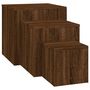 Voir la diapositive 2 : VIDAXL Tables d'appoint 3 pcs Chene marron Bois d'ingenierie
